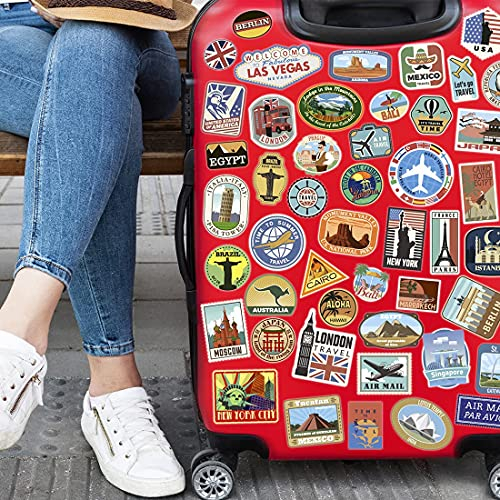Gepäck-Set 90x Vinyl-Aufkleber Wasserflasche Kinder Bücher Scrapbooking Reise Kühlschrank Aufkleber Auto Koffer Aufkleber Kinder Kamera Laptop Fahrrad Skateboard Helm Planer Bike Lustig Wasserdicht