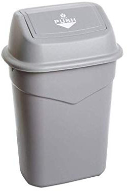 WYRKYP Poubelle Grise, Cuisine S Poubelles Extérieures Restaurant Poubelle Commerciale Rectangle Classé Poubelle Intérieure/Extérieure Poubelles,Gris,30 * 18 * 62Cm