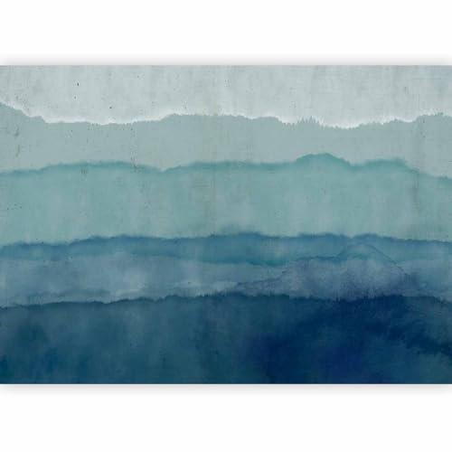 murando - Papier peint panoramique artistique 450x315 cm - Revêtement mural décoration pour chambre salon - Design unique et moderne - Gris bleu - Paysage aérien de vagues de mer f-A-0914-a-a
