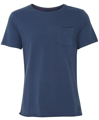 Blend BHNOEL Tee Herren T-Shirt Kurzarm Shirt aus 100% Baumwolle, Größe:XL, Farbe:Denim Blue (74646)