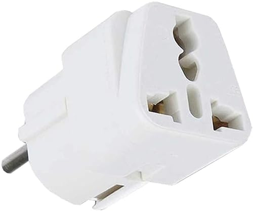 H52CS Reiseadapter für EU – UK/USA zu EU Steckdosenadapter, Weltweit kompatibel für US/UK/China auf EU Stecker, Ideal für Geräte mit deutschem Stecker