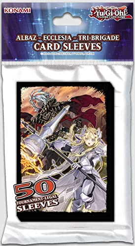 KONAMI YuGiOh Sammelkartenspiel Albaz Ecclesia Brigade Kartenschutzhüllen (50 Stück, Polypropylen Vinyl, Multi-colored)