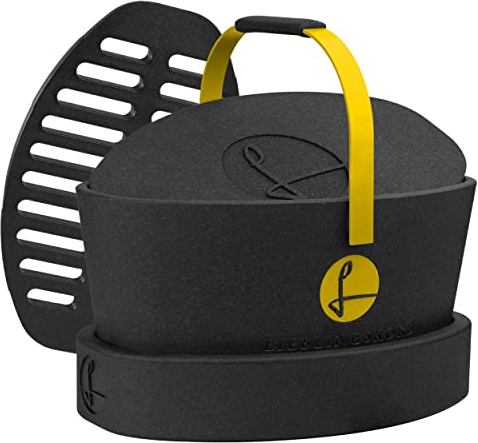 LIEBLINGSKORB Complete Plus deep Black Einkaufskorb und Thermobox, inklusive Deckel, Ring und Einlegeboden, isoliert, abwaschbar, Picknickkorb Kühlen von Lebensmitteln, Einkaufstasche (Gold)