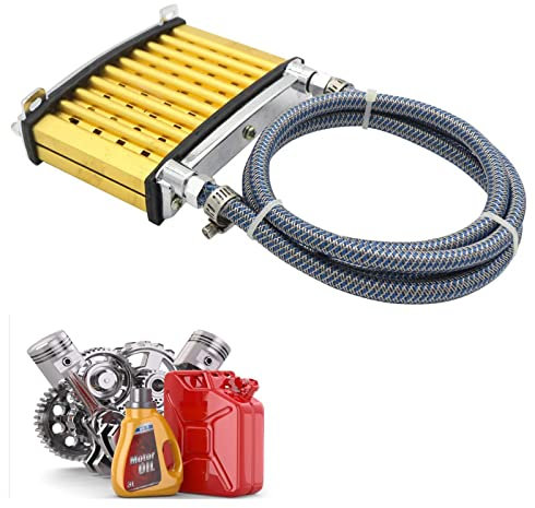 Abbto Refrigeratore olio moto | Kit radiatore universale in lega di alluminio, raffreddamento olio motore per moto ATV