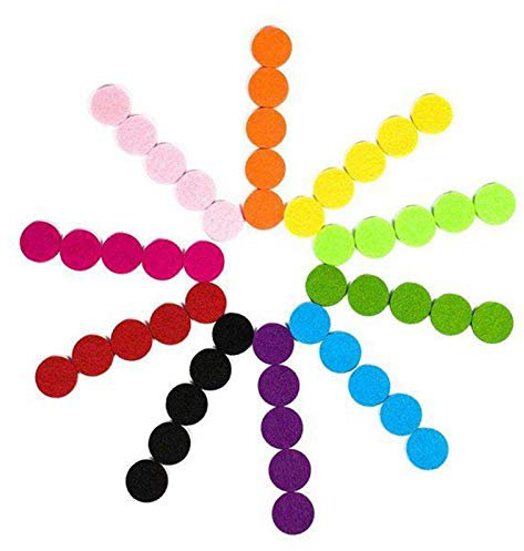 Barabesty 50 Pcs Replacement Pad 22mm Refill Felt for Oil Diffuser Locket Necklace
