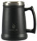 Ideus® Boccale di birra isolato con manico, 710 ml, in acciaio inox, grande tazza termica in metallo, per l'Oktoberfest (nero)
