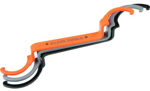Klein Tools 50900R Conduit Lockout Wrench Set, Lockout Wrench Set Tighten and Loosen Kontermuttern in engen Räumen, 1/2, 3/4 und 1 Zoll, gekröpfte Biegungen, 3-teilig