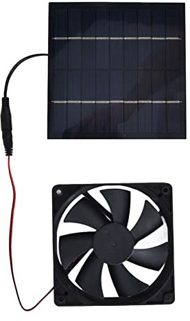 Kit Ventilateur à Panneau Solaire, 10W 12V Etanche à L'Eau Ventilateur D'extraction Solaire Simple pour Camping, Serre, Gazebo, Poulailler, L'abri Extérieur, Maison Des Animaux