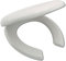 TISTIK Toilettendeckel Mit Absenkautomatik Weiß WC Sitz, Orderer Öffnung, Klodeckel Softclose, Klobrille, Toilettensitz, WC Deckel, Toilettenbrille, Oval,Round