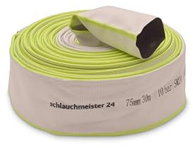 schlauchmeister 24 ... wir leiten's durch ... Ø 3 pollici – 75 mm, tubo industriale da 30 metri | tubo da costruzione | tubo piatto