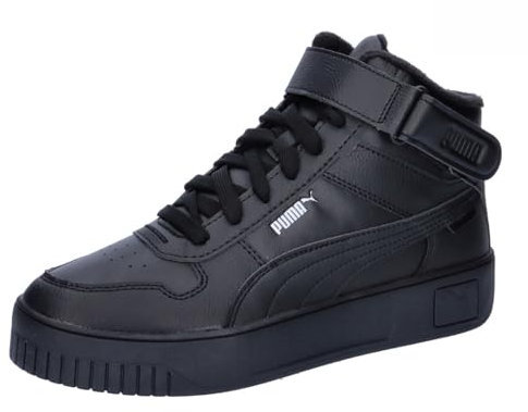 PUMA Damen Carina Street Mid WTR Sneaker, Black Black Silver, 39 EU