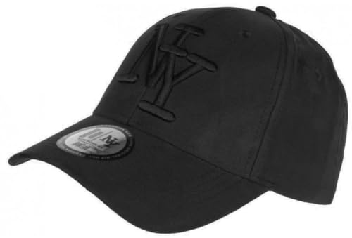 Hip Hop Honour NY Basecap aus schwarzem Wildleder, Klasse Visier, Baseball, für Herren