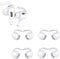 Aiivioll Replacement Earphone Ear Hooks for Airpods Pro 2 Earphones, Silicone Cover Anti-slip and Anti-dirty, In-ear Sports Ear Hooks (White)