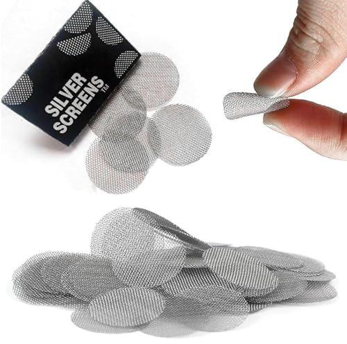 Mini Pipe à Tabac en Alliage d'Aluminum PortePipe Petite Pipe À Fumer Portable Pipe Set avec 6 Filtres à Mailles en acier inoxydable et 2 Brosses de Nettoyage, Cadeau Pour papa Mari petit ami (noir)