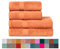TRAMAS+ Juego de Toallas Premium 700gr de 4 Piezas, 100% Algodón, 2 Toallas de Mano 50x100 cm y 2 Toallas de baño de 70x140cm, Extra Suaves, Secado Rápido, Alta Absorción - Mandarina