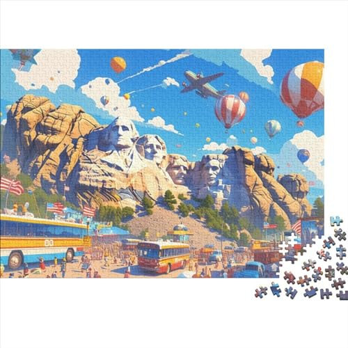 Mount Rushmore Puzzles Für Erwachsene, 1000 Teile, Kunstpuzzle, 1000 Teile, Puzzles, 1000 Teile, Künstlerische Dekorationen, Geeignet Für Kinder Ab 12 Jahren 1000pcs (75x50cm)
