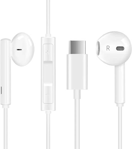 Samsung Galaxy Z Flip 7 6 5 4 3 2/Z Fold 7 6 5 4 3 2 Earphones, USB C Headphones, In Ear Type C Earphones with Mic & Volume Control, Hi-Fi Stereo Wired Earbuds