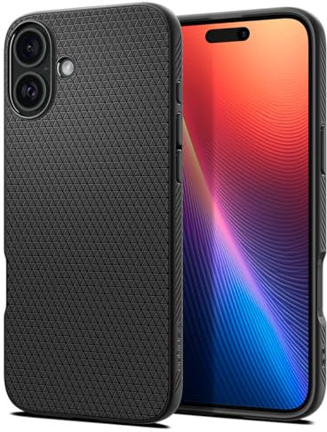 Spigen Liquid Air Case Compatible with iPhone 16 Plus - Matte Black