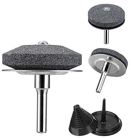 Qoekacy Lawn Mowers Blade Sharpener Tool Drill Attachment Sharpening Kit Lawnmower Blades Sharpener for Power and Hand Drill