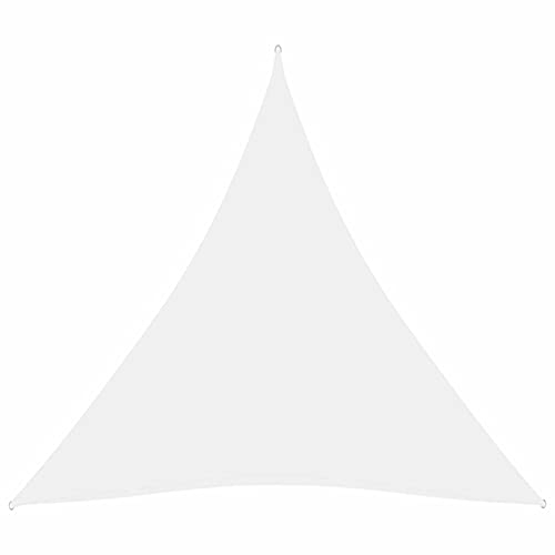 Sonnensegel, LAPOOH Sichtschutz Balkon, Balkon Sonnenschutz, Sonnenschutzsegel,Regenschutz Balkon, Seitenmarkise, Sichtschutz Terrasse, Oxford-Gewebe Dreieckig 6x6x6 m Weiß