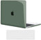TECOOL Hülle nur Kompatibel mit MacBook Pro 16 Zoll 2020 2019 mit Touch Bar (A2141), Ultradünne Schutzhülle Hartschale Case mit Tastaturschutz (EU Layout), Kristall Armeegrün