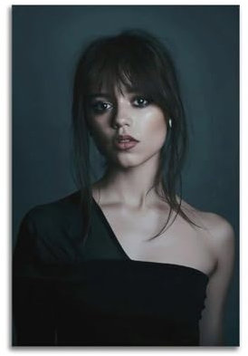 Jenna Ortega Charakter-Kunstposter, Metallkunst, Promi-Poster, Heimdekoration, Charakter-Poster, Bildqualität, Upgrade, Charakterdruck, Innendekoration, Performer-Poster, 20 x 30 cm, Unframe-s
