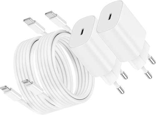 2 Pack 2M Type-C to Lightning Cable and Charger for iPhone14, enchufe adaptador de carga rápida, cable de iPhone para iPhone14 Pro Max / iPhone13 / iPhone12, iPhone SE