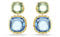 Swarovski Chroma Drop-Ohrhänger, Kissenschliff, Mehrfarbig, Goldlegierungsschicht