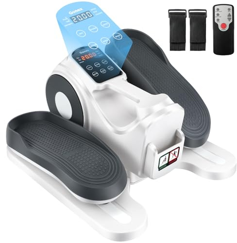 Gonex Mini Elektrischer Crosstrainer Ellipsentrainer Pedaltrainer Unter Schreibtisch Beinübungen für Zuhause mit Fernbedienung 10 einstellbare Geschwindigkeiten & Widerstände für Senioren Erwachsene