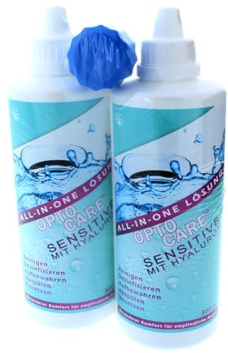 All - in - One Lösung für weiche Kontaktlinsen OPTO CARE Sensitive 350 ml mit Hyaluron
