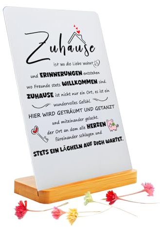 Einzugsgeschenke Wohnung, Einweihungsgeschenk Heimat Dekoration mit Spruch, Geschenk zum Einzug ins Haus, Neue Wohnung Geschenke, Richtfest Geschenk, Neues Zuhause Geschenk