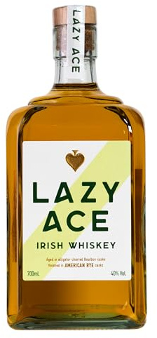 Lazy Ace Irish Whiskey | Triple distilled for smoothness and double aged for layers of flavour | Perfectly blended for sipping neat, hi balls or mixing with ginger ale | 700ml | 40% ABV