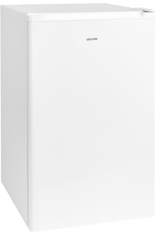 Abode Under Counter Fridge 50cm Wide Freestanding White 114 Litre Removeable Glass Shelves & Drawer, Adjustable Feet & Reversible Door A85UCLF504E1W (New 2025 Model, White)