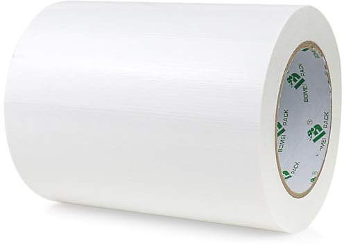 BOMEI PACK Weißes Gaffer-Klebeband, breit, verstärkt, 150 mm x 30 m, für Reparaturen, Basteln, Reparatur von Büchern, Nähen von Teppichen, Versiegelung von Schachteln