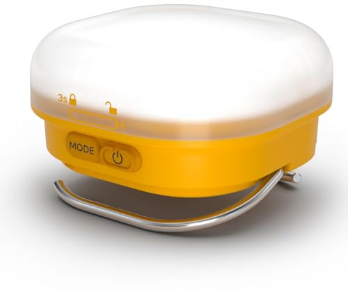 Silva Glow Akku LED Campingleuchte - USB-C Aufladbar Camping & Outdoor Lampen & Laternen - 350 Lumen & 4 Helligkeitsstufen - Weisses & Warmes Camping Licht - 156h Brenndauer - Wasserfest Outdoor Lampe