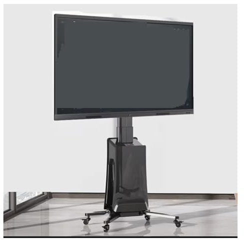 DRJBBODVQ Soporte de TV de pie G85 de 55-85 Pulgadas, Soporte eléctrico de elevación con Control Remoto, Estante móvil, Soporte for máquina táctil(Black)