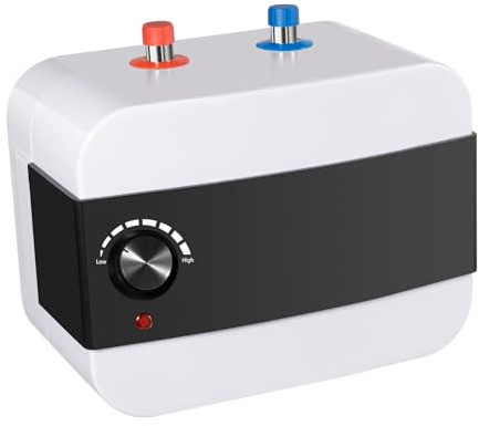 6L Untertischboiler Druckfester & 1500W Warmwasserspeicher - Wasserboiler Sicher Energiesparend, Küche Kleiner Boiler 30-65℃ für Einsatz unter Küchenspülen & Waschbecken