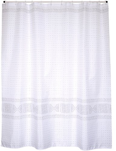 MSV 143198 Duschvorhang Premium Toralla aus Polyester 180x200cm, Mehrfarbig, 30 x 20 x 15 cm