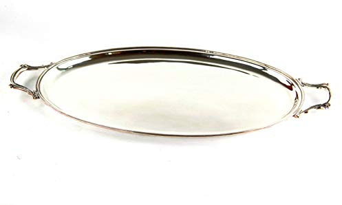 VASSOIO OVALE CM 48X24 in Sheffield argento-LA PIU’ ALTA QUALITA’ DI SILVER PLATED