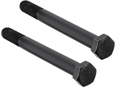 sourcing map 1/2-13 * 4-1/2 '' Viti a testa esagonale Bulloni di fissaggio Grado 5 UNC Acciaio al Carbonio Nero 2pcs