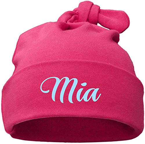 EZYshirt® Personalisiere deine Babymütze mit Wunschnamen oder Geburtsdatum |Geschenk zur Geburt | Babygeschenk