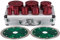 Mophorn Scie Emporte-pièce Diamantée 10 PCS M14 20/25/32/35/40/50/60/68 mm Jeu de Forets Diamantés 0,79/1/1,25/1,4/1,6/2/2,4/2,7 pouces pour leGrès Cérame et les Carreaux en Granit Rouge
