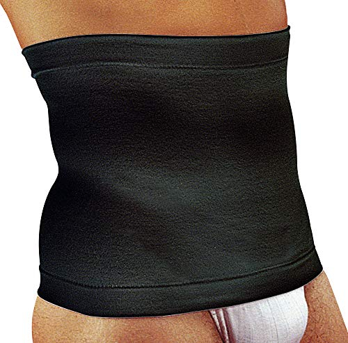 MANIFATTURA BERNINA Sana 5511031 (Größe 3 schwarz) - Bauchband figurformend elastische Bauchbandage Taillenband aus Baumwolle Höhe 31 cm