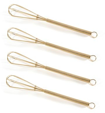Mini Whisks 7 inch 4Pcs(Gold)