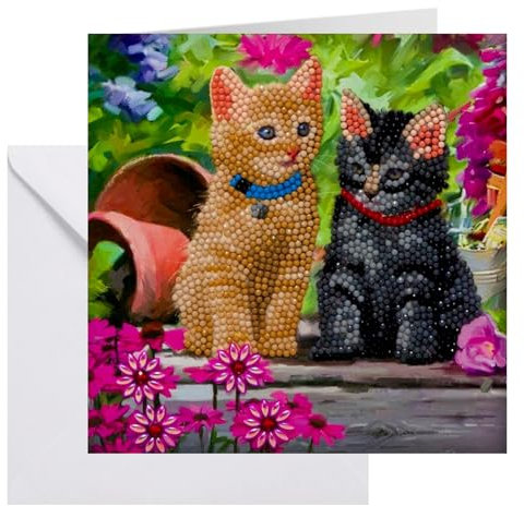 Craft Buddy Crystal Art CCK-A53 Faultier, 18x18cm Kristallkunstkarte, Mehrfarbig