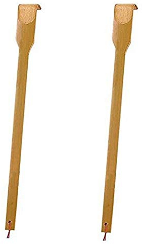 HUANG 2 Piezas de bambú rascador de Espalda Largo Garra de Madera masajeador de relajación Corporal para rascar picazón Herramienta de Alivio Regalos novedosos para Amigos Familia 16.5