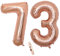 Folienballon Zahl Deko Rose Gold 73 für Frau Frauen, XXL 100cm Riesen Nummer Aufblasbar Helium Ballon Figuren Zahlen Luftballons Geschenk für 73. Jahre Geburtstag Hochzeit Jubiläum Party Dekoration