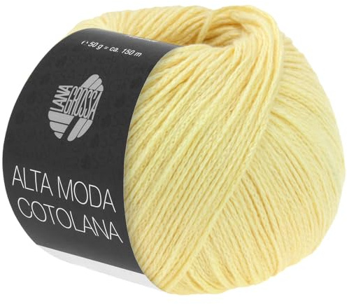 LANA GROSSA Alta Moda Cotolana | Edles Kettengarn aus 45% Schurwolle (Merino superwash), 45% Pima Baumwolle & 10% Polyamid| 50g Wolle zum Stricken & Häkeln | 150m Garn FB 32