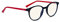 Bolle Safety Miami, Blue Light Blocking Safety Glasses, Nylon TR90 Matt Black and Red, PC Lenses Plano, One Size