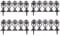 Monal Victorian Style 4 Pieces Plastic Cast Iron Effect Garden Border Fence Edging Flower Bed Lawn Fencing Ornate Set Black Outdoor Patio Ornate Black Weatherproof Water Proof Anti Bacterial